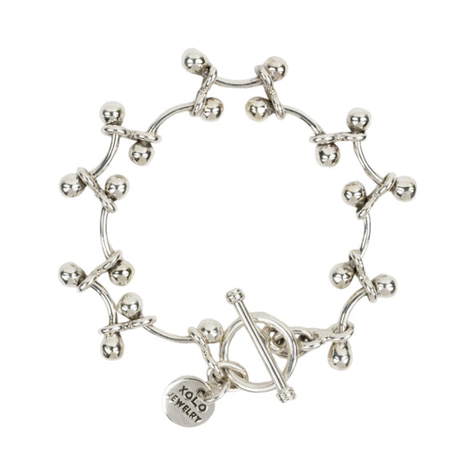 SINGLE DNA LINK BRACELET -14mm- / SILVER