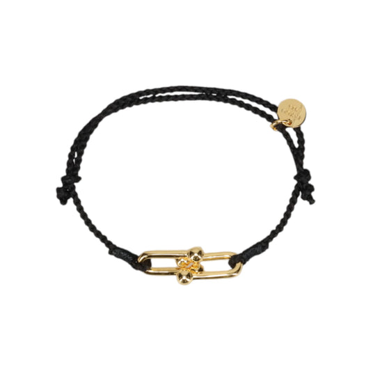 HOMAGE LINK SILK CODE BRACELET / BLACK X GOLD