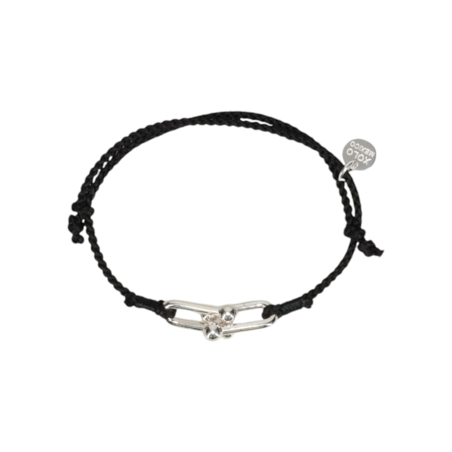 HOMAGE LINK SILK CODE BRACELET / BLACK X SILVER