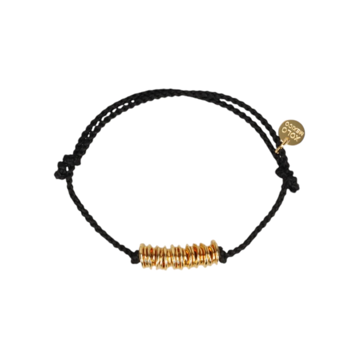 PIECE SILK CODE BRACELET / BLACK X GOLD