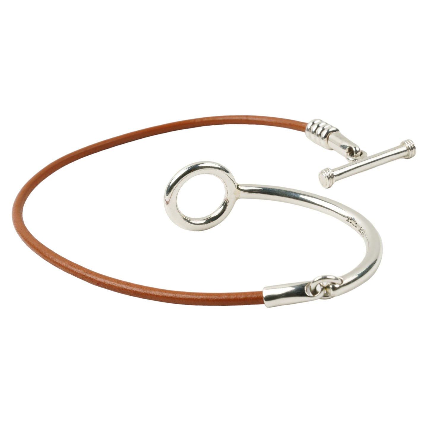 TOGGLE DOUBLE LEATHER BRACELET -CAMEL- / CAMEL