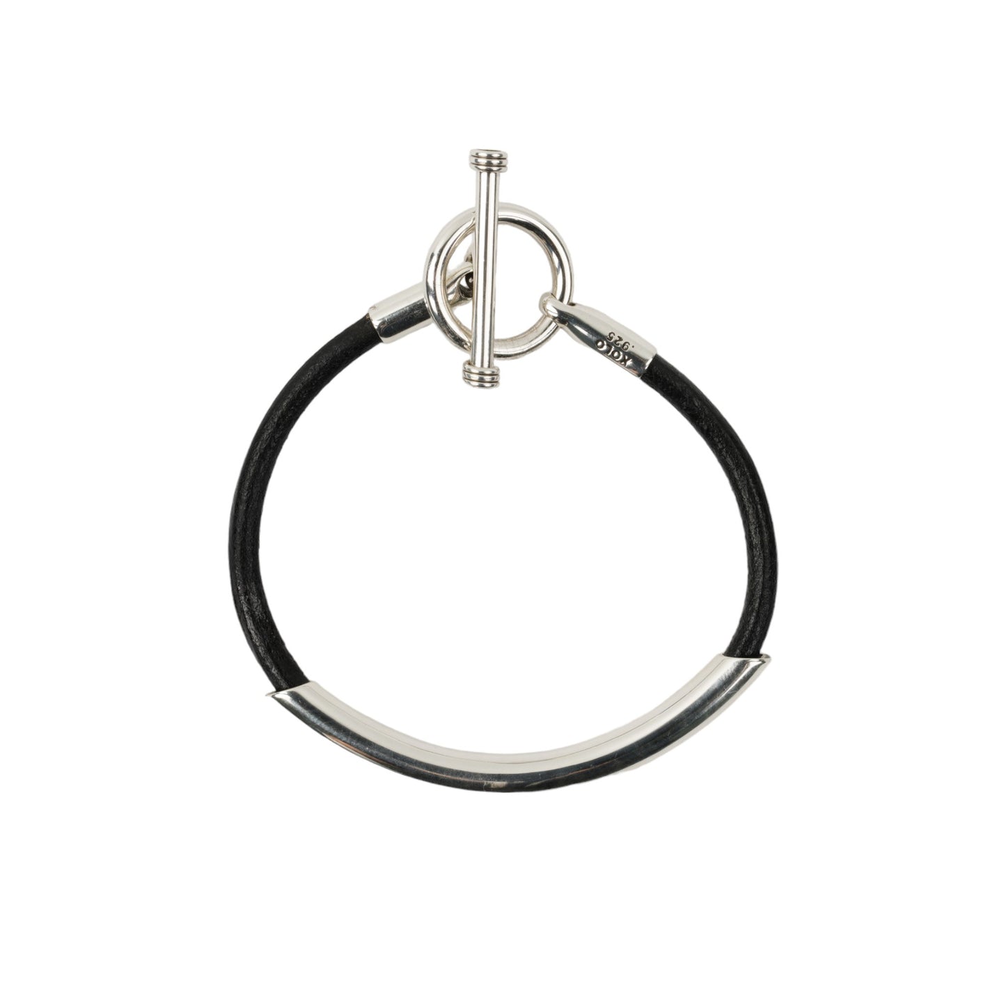 ROUND LEATHER BRACELET -BLACK- / BLACK