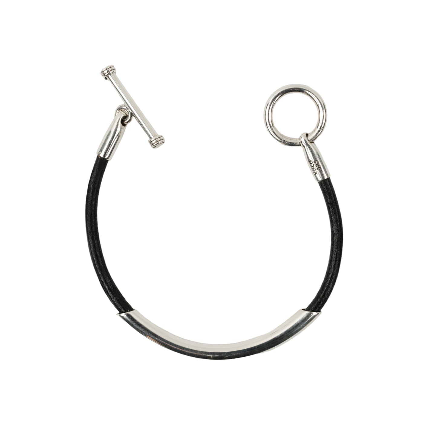 ROUND LEATHER BRACELET -BLACK- / BLACK