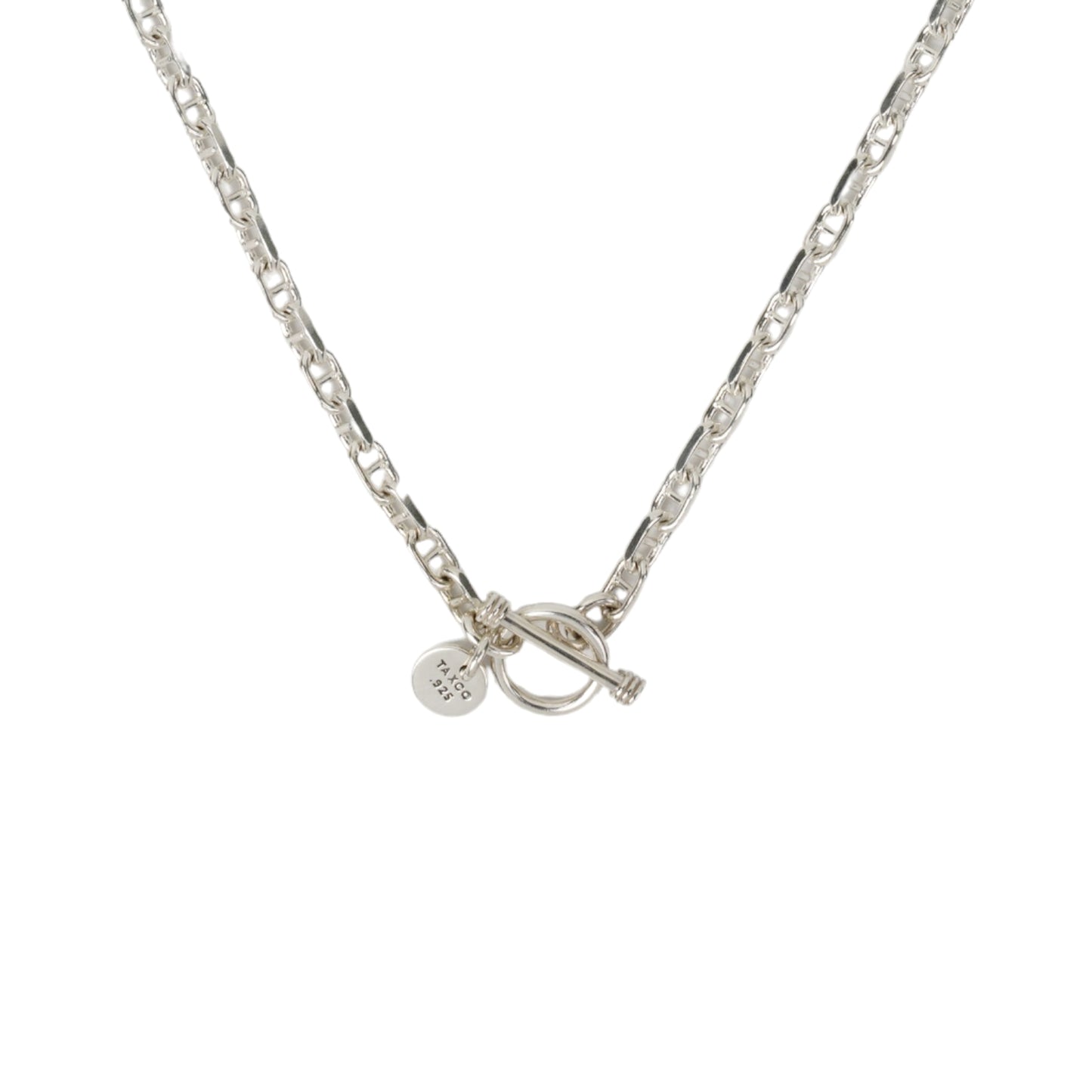 SOLID ANCHOR LINK NECKLACE - LARGE- / SILVER