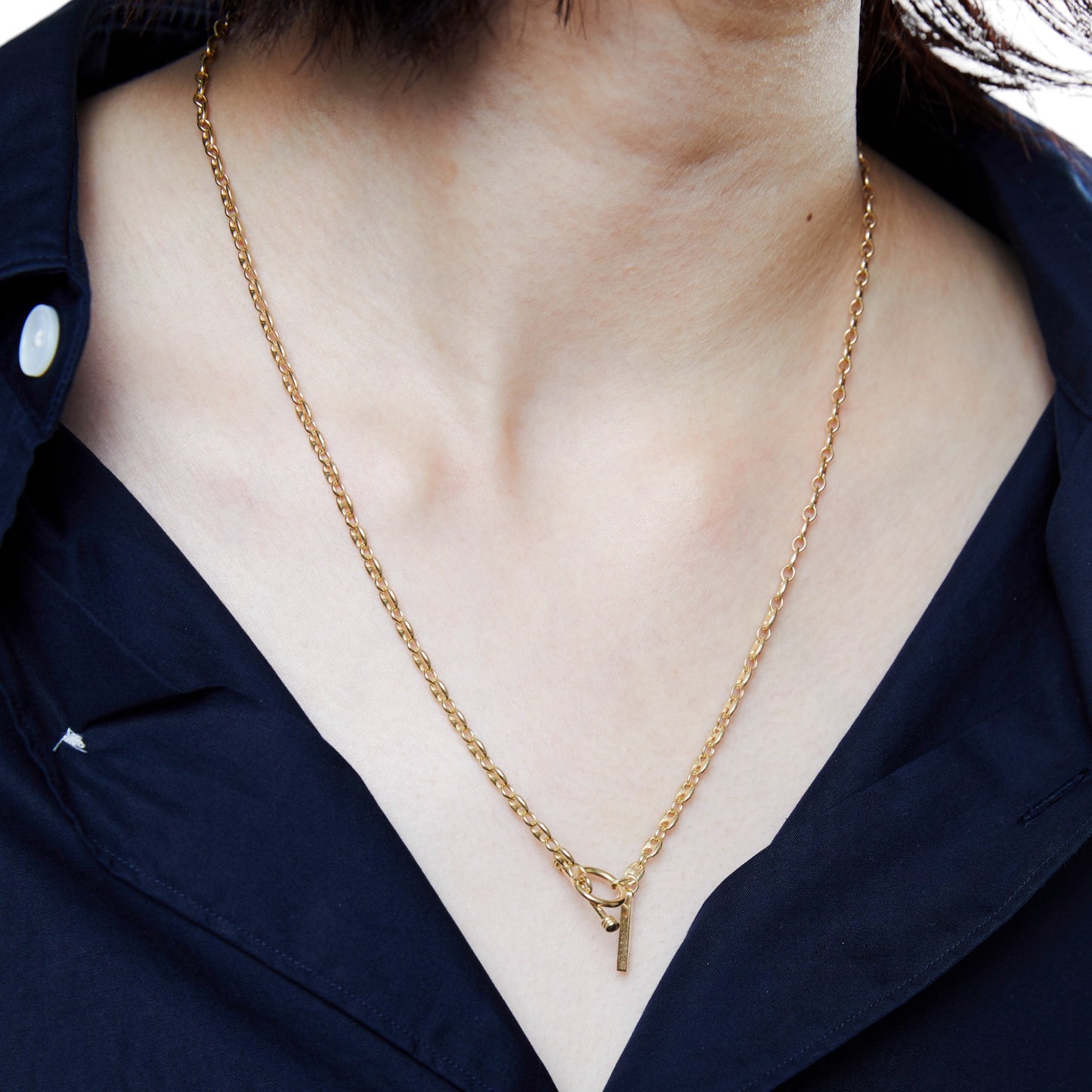 CAVIAR LINK NECKLACE / GOLD