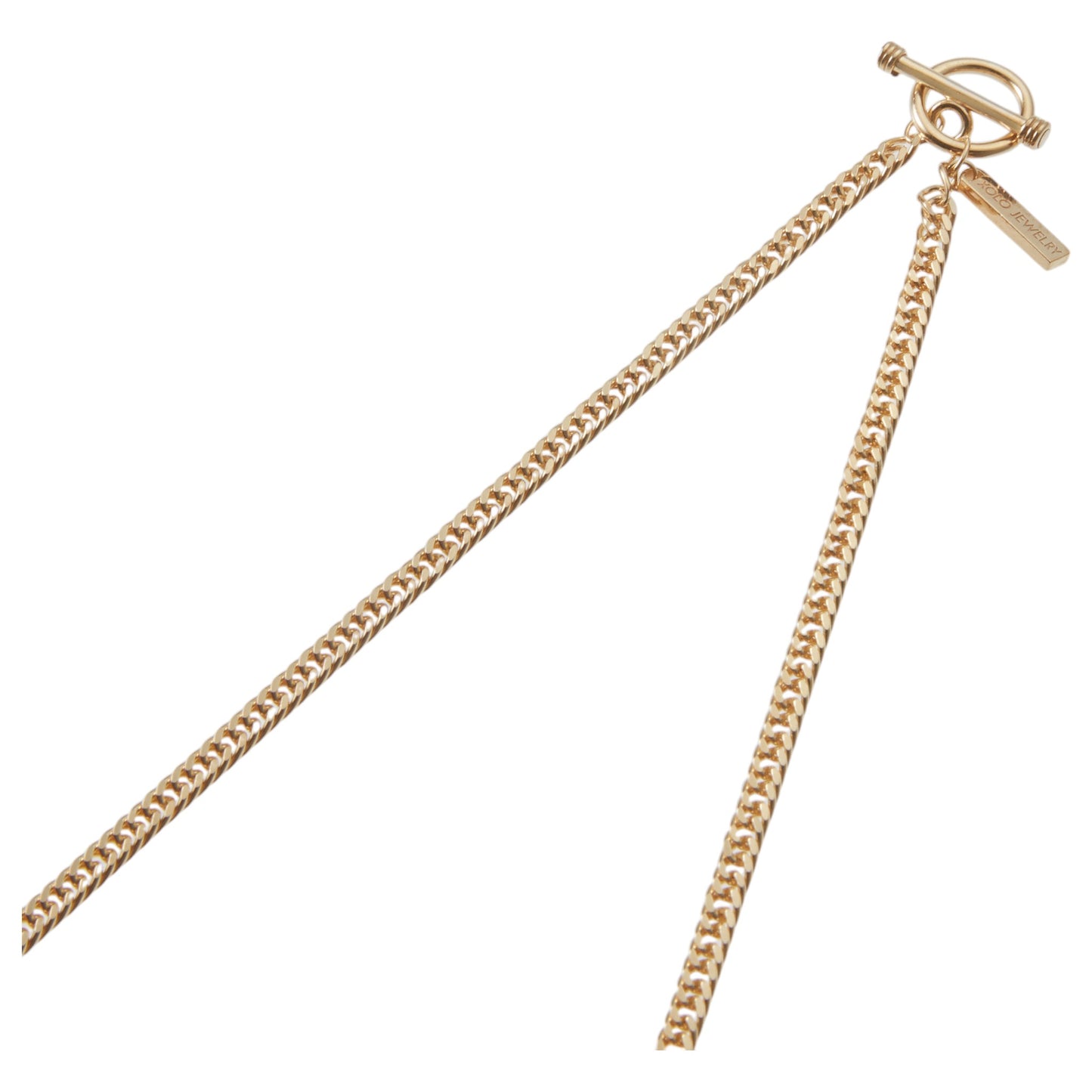 FLAT LINK NECKLACE -DOUBLE- / GOLD