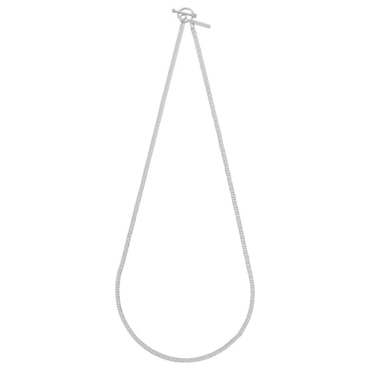 FLAT LINK NECKLACE -DOUBLE- / SILVER