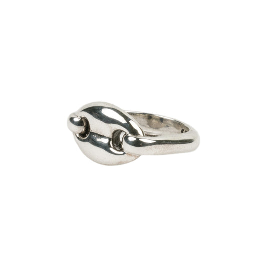 CENTRAL CAVIAR RING / SILVER