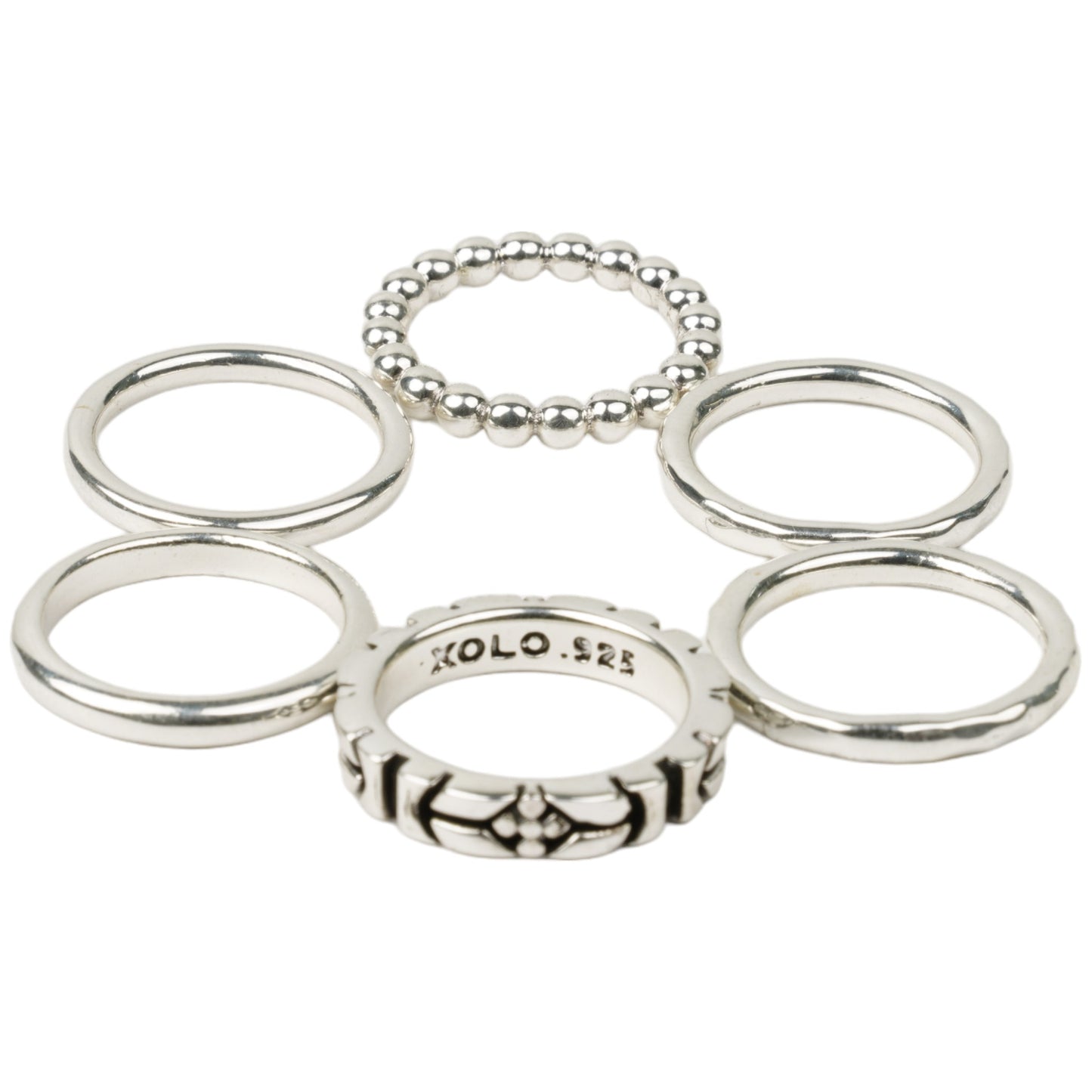 6 STACK RING / SILVER