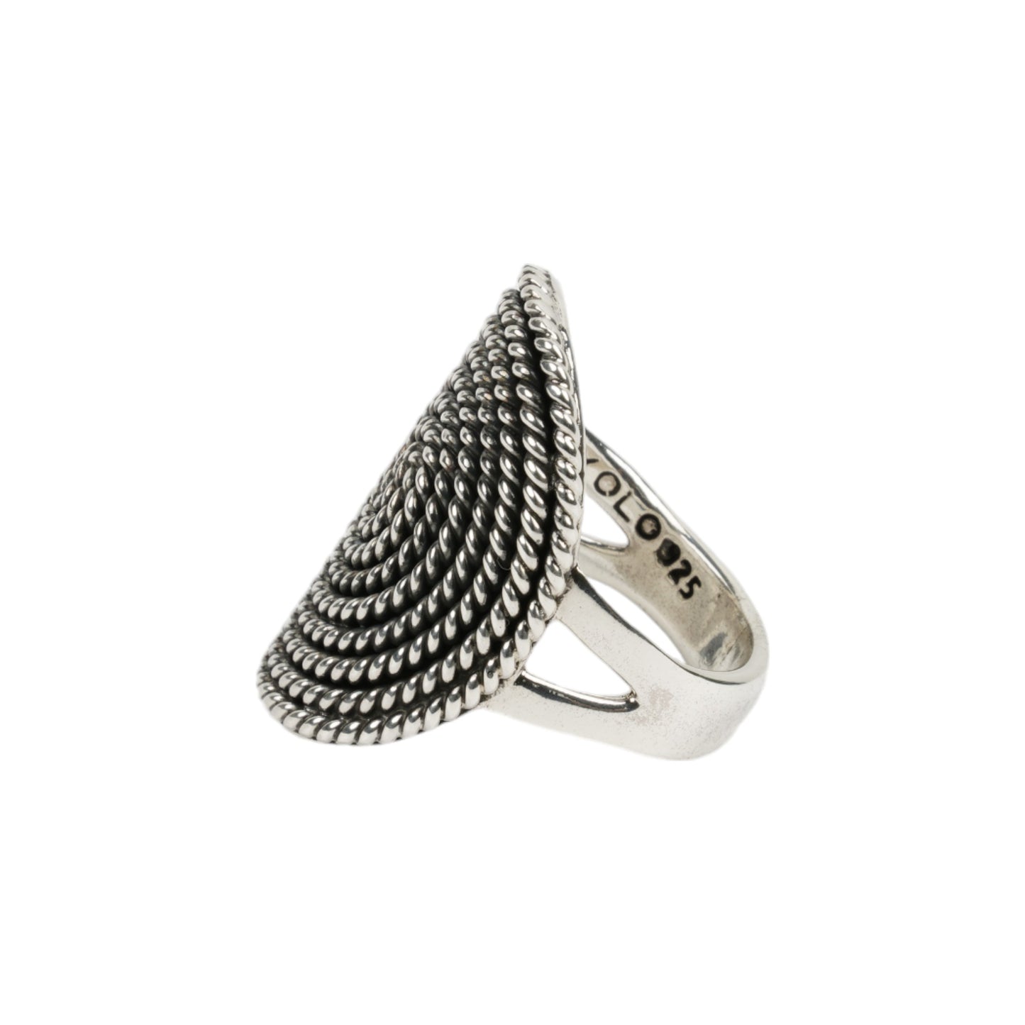 SPIRAL ROPE RING / SILVER