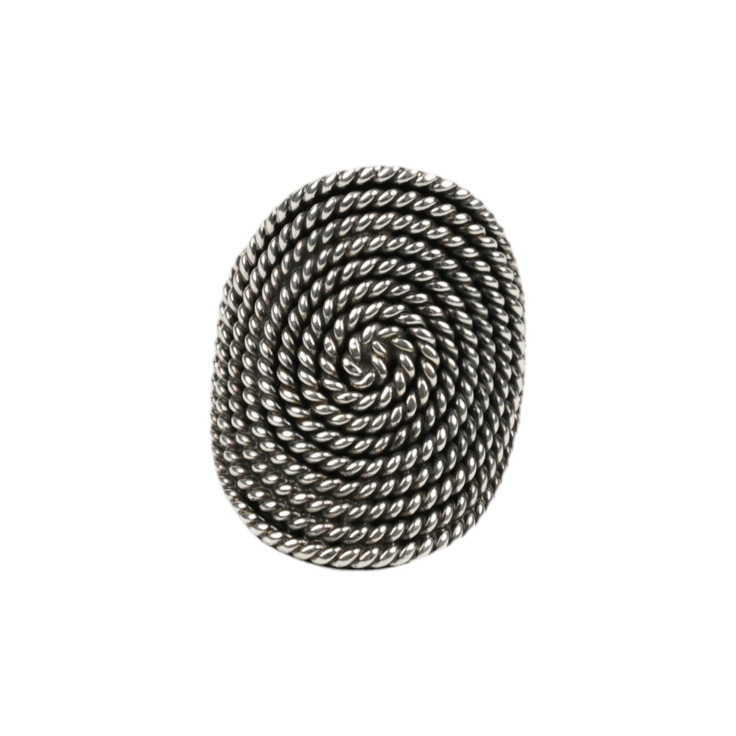 SPIRAL ROPE RING / SILVER