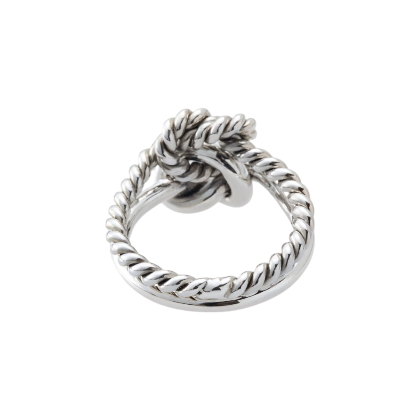 DOUBLE KNOT ROPE RING / SILVER