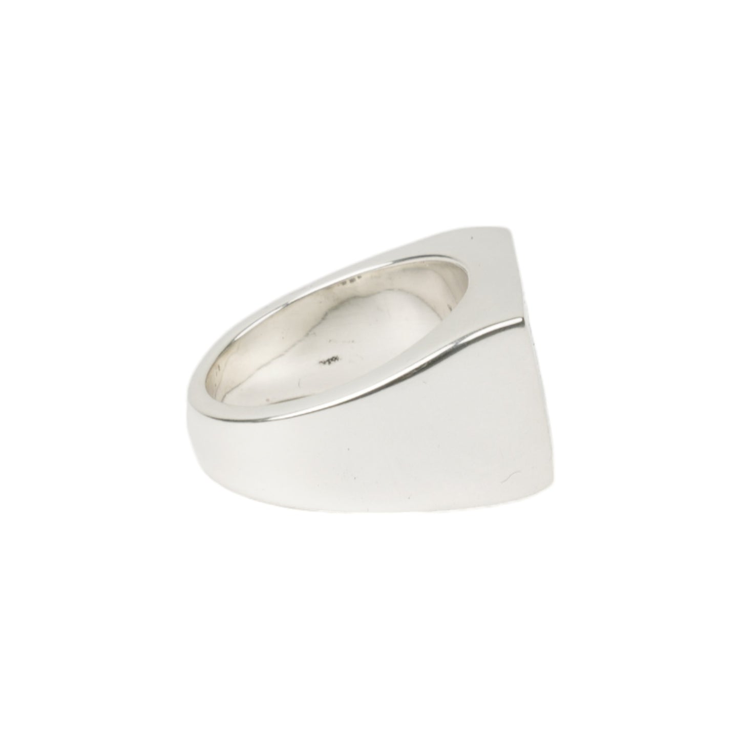 SIGNET RING WITH GRAY FLOWER / SILVER