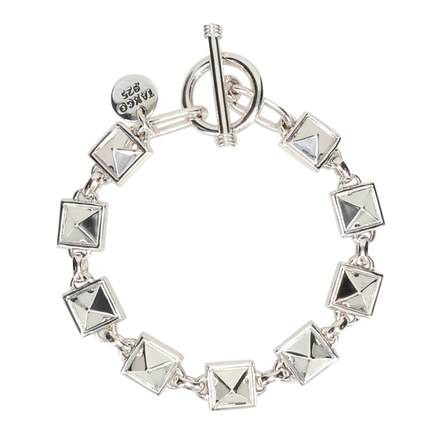 STUDS LINK BRACELET -10mm- / SILVER