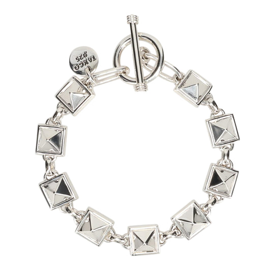 STUDS LINK BRACELET -10mm- / SILVER