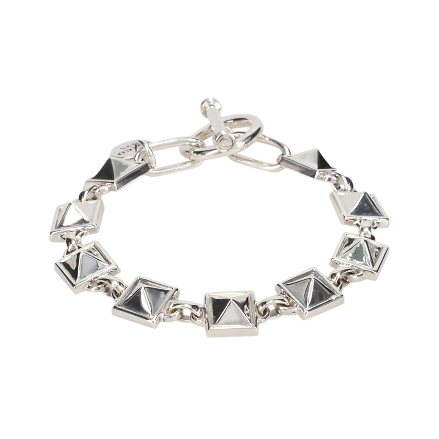 STUDS LINK BRACELET -10mm- / SILVER