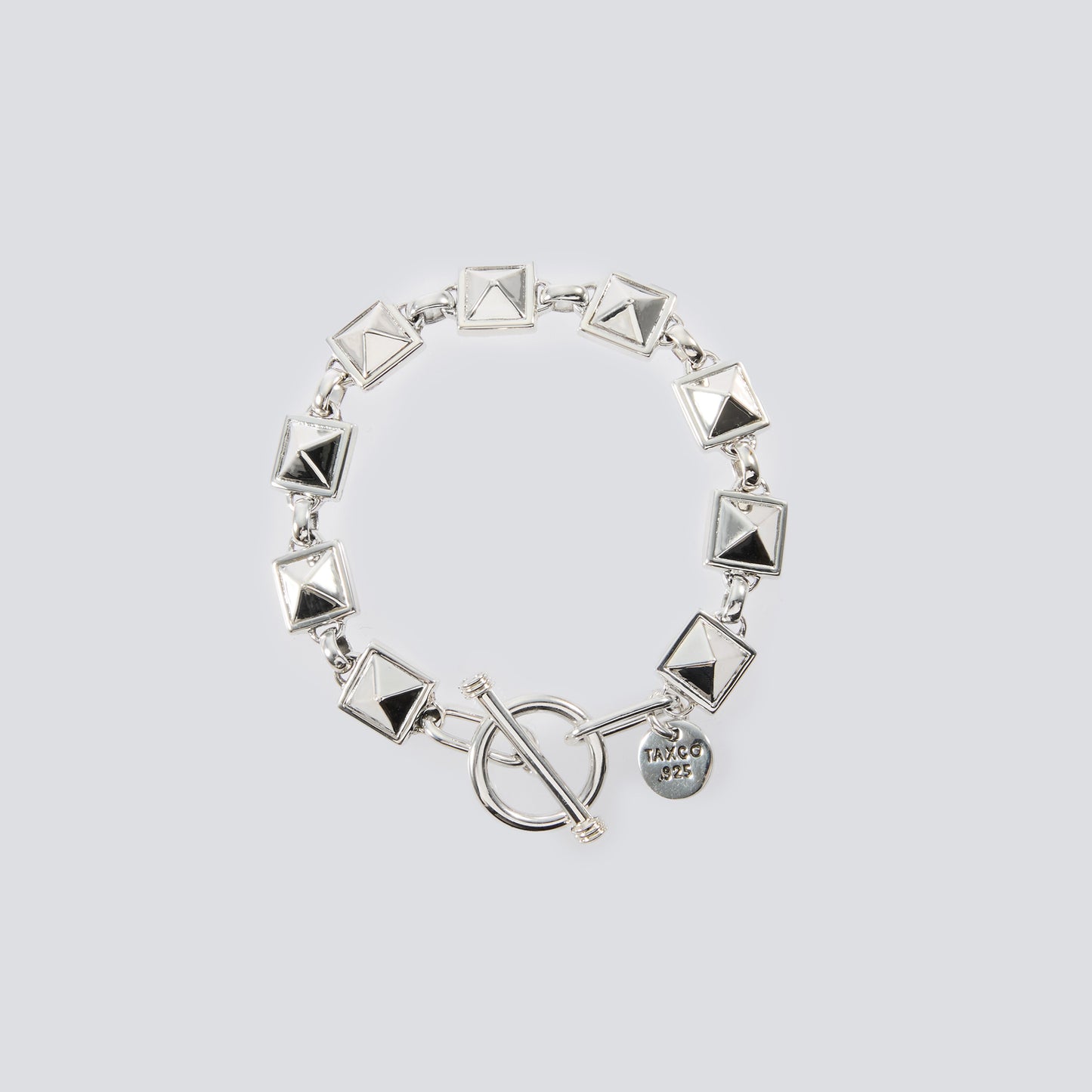 STUDS LINK BRACELET -10mm- / SILVER