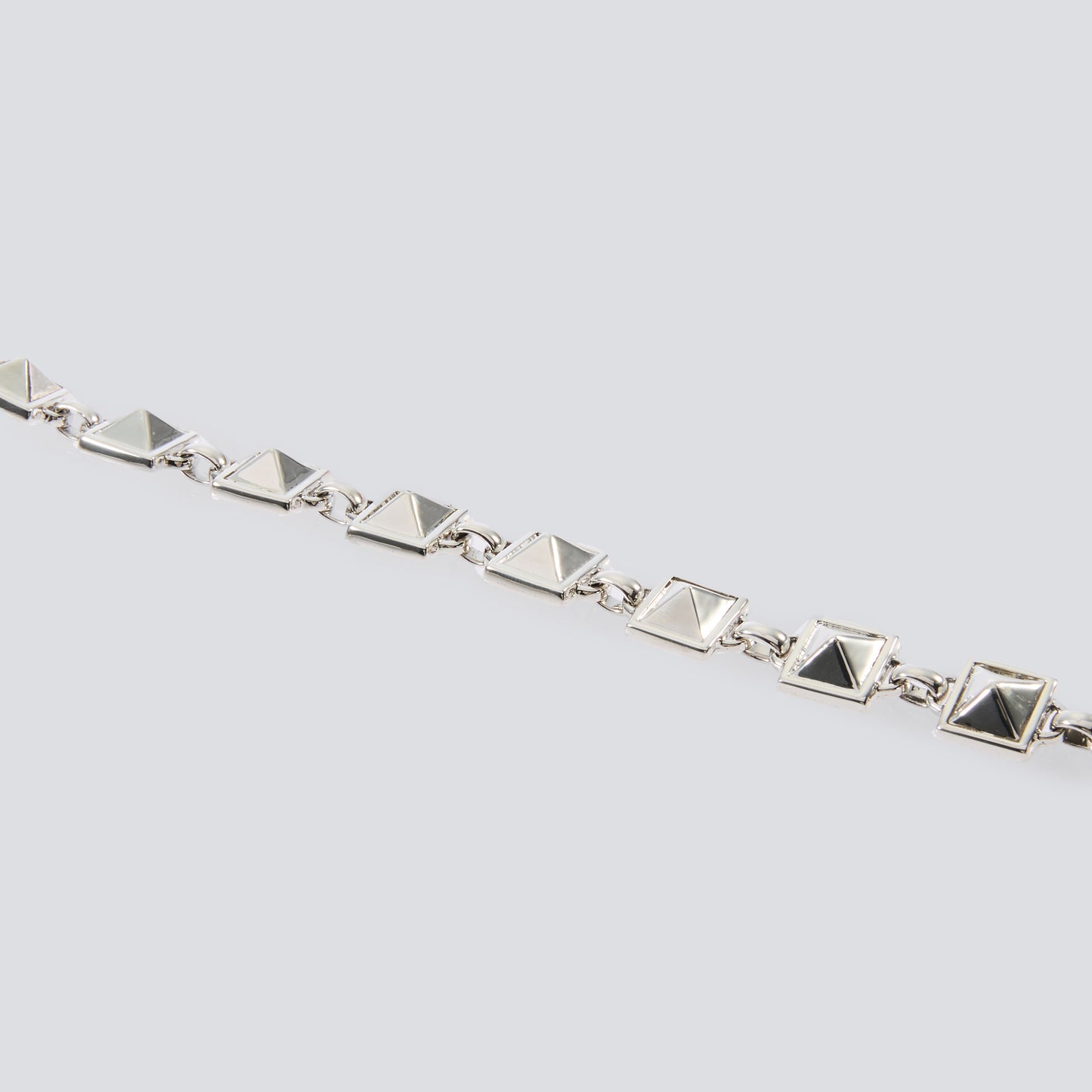 STUDS LINK BRACELET -10mm- / SILVER