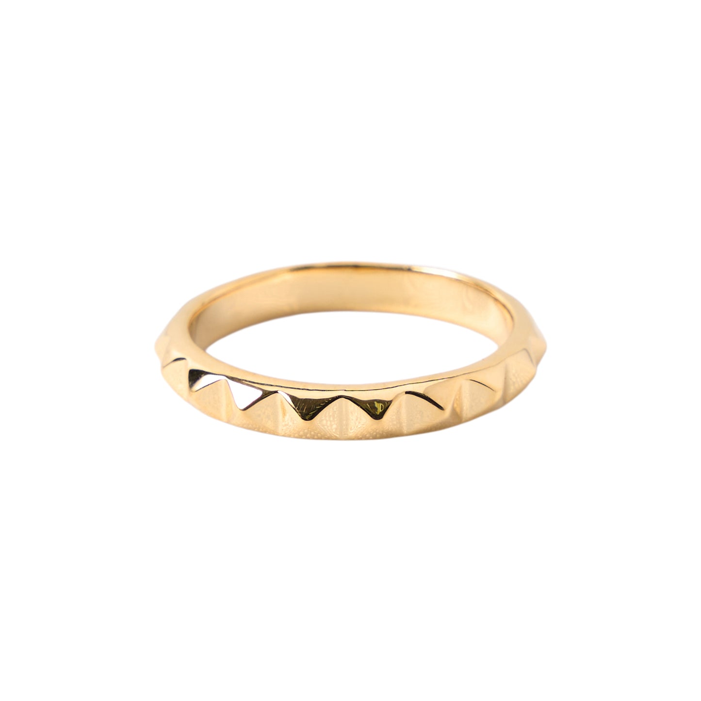 TRIPLE WITH SPIKE RING / GOLD