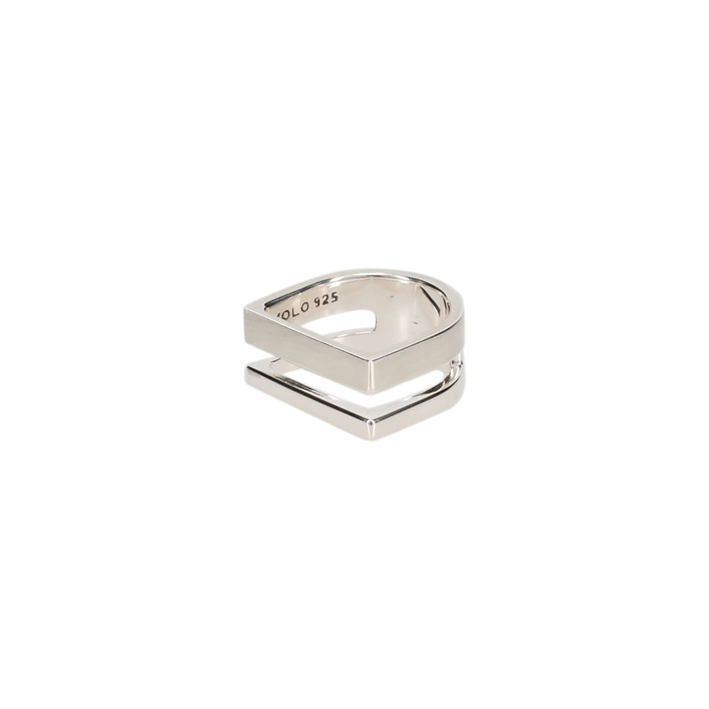 DIFFERENT WIDTH RING WITH HAIR LINE / SILVER