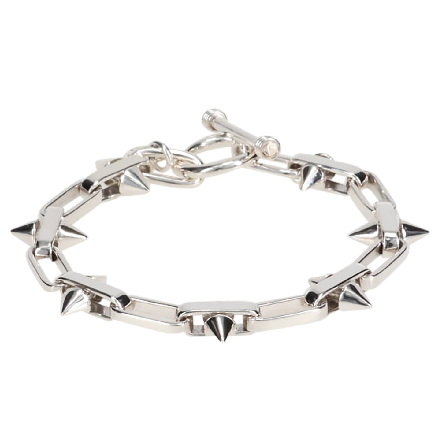 SPIKE LINK BRACELET -15MM- / SILVER