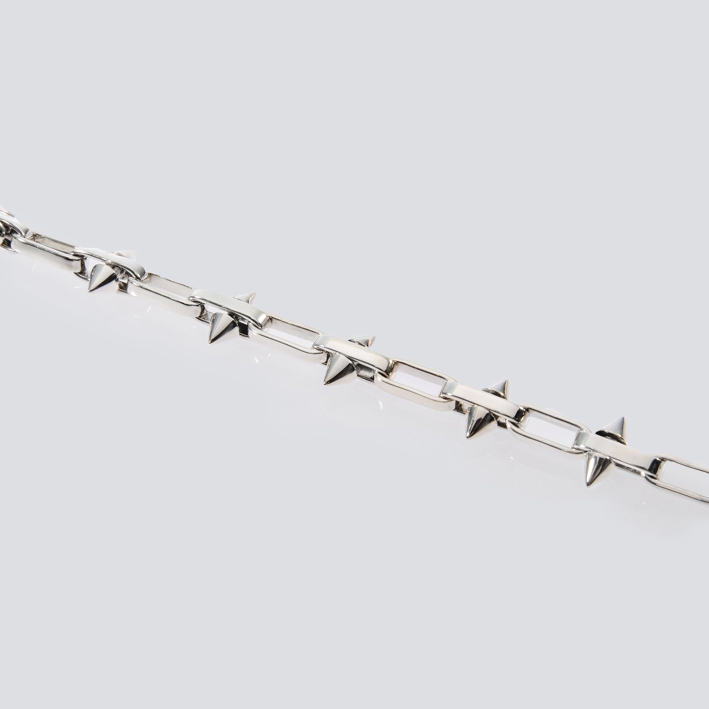 SPIKE LINK BRACELET -15MM- / SILVER