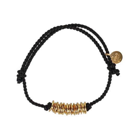 PIECE LINK SILK CODE BRACELET -GOLD- / GOLD