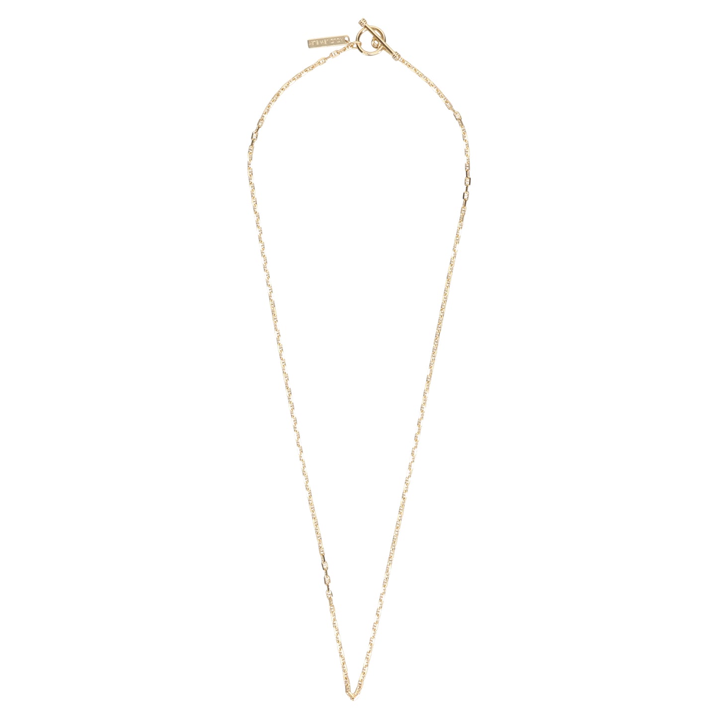 TINY SOLID ANCHOR LINK NECKLACE -GOLD- / GOLD