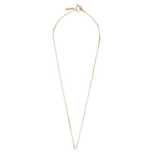 TINY SOLID ANCHOR LINK NECKLACE -GOLD- / GOLD