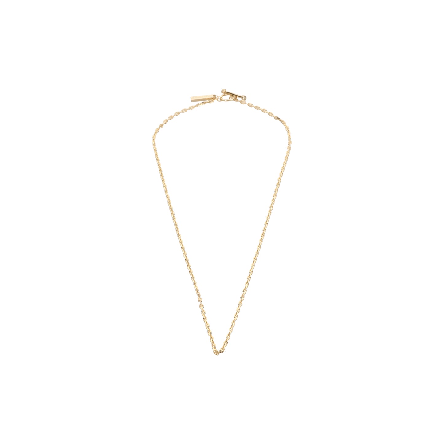 TINY SOLID ANCHOR LINK NECKLACE -GOLD- / GOLD