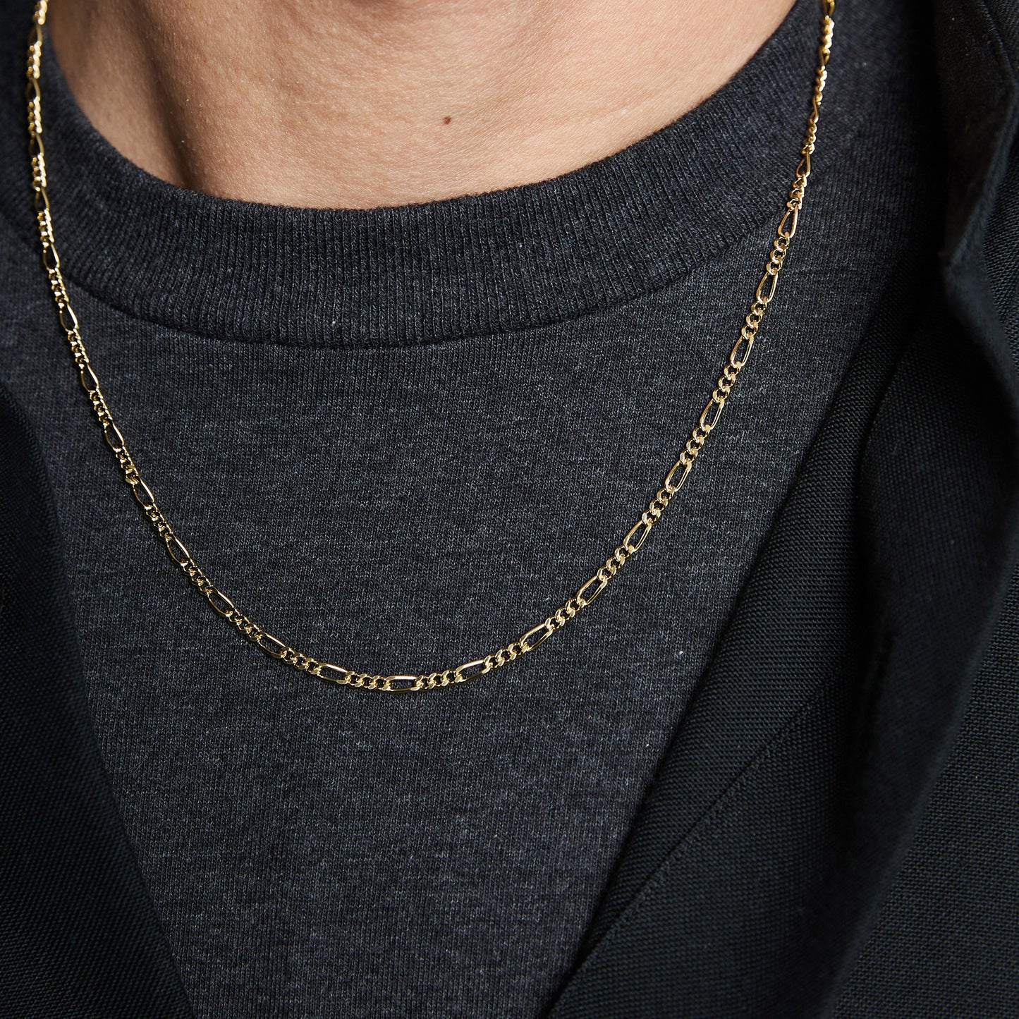 FIGARO LINK NECKLACE -2MM- -GOLD- / GOLD