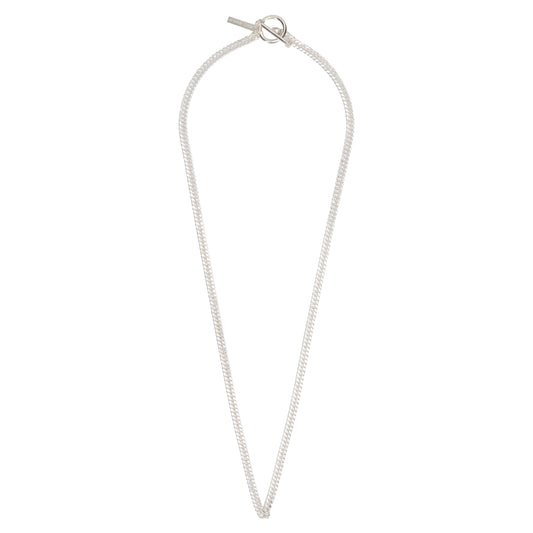 FLAT LINK NECKLACE -DOUBLE- / SILVER