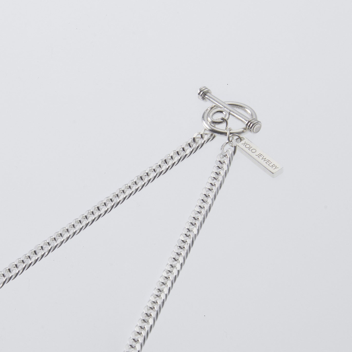 FLAT LINK NECKLACE -DOUBLE- / SILVER
