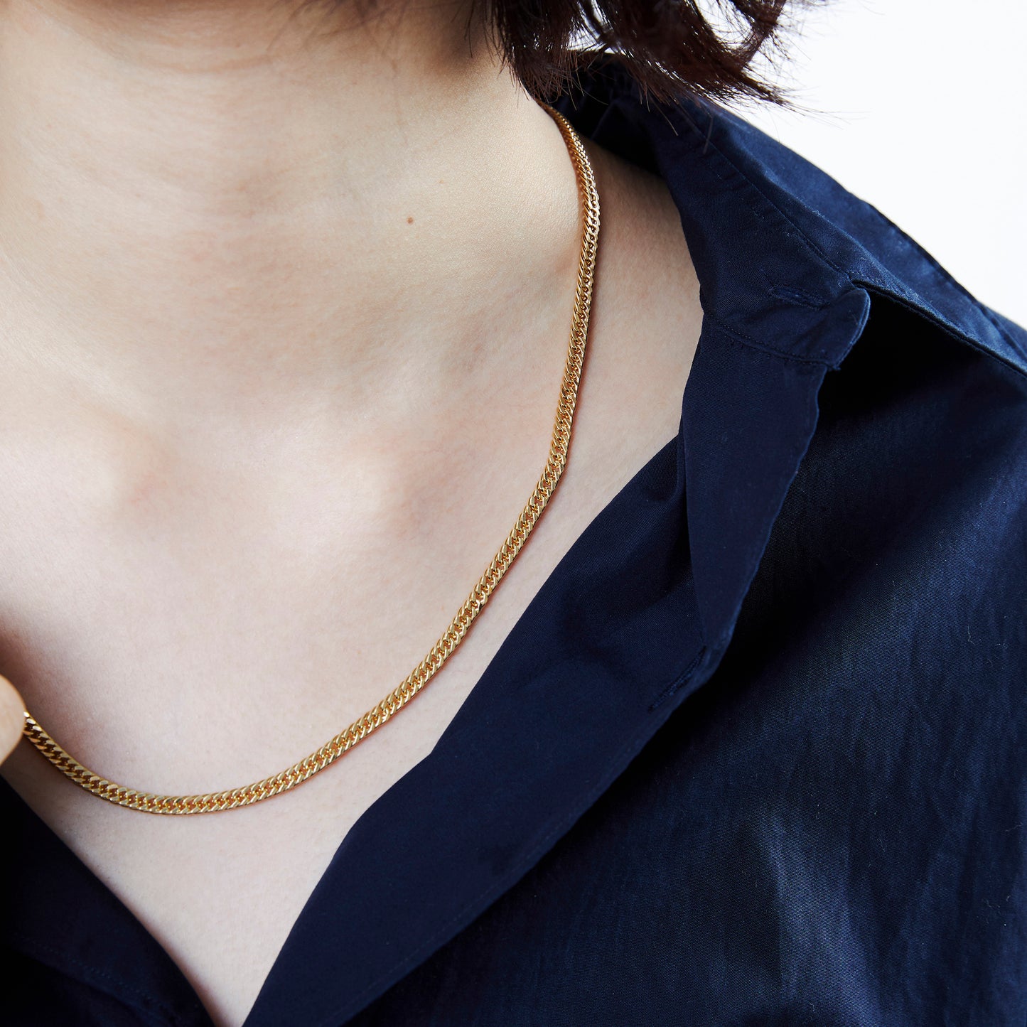 FLAT LINK NECKLACE -DOUBLE- -GOLD- / GOLD