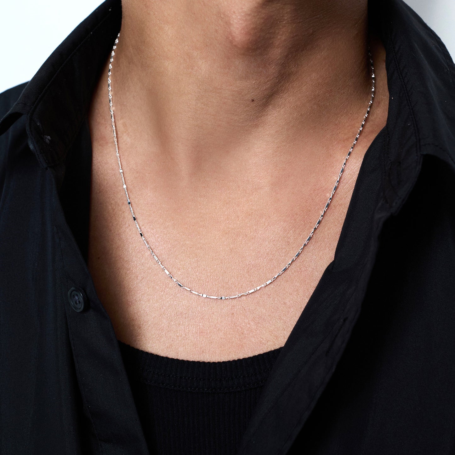 BRILLIANT LINK NECKLACE -2MM- / SILVER
