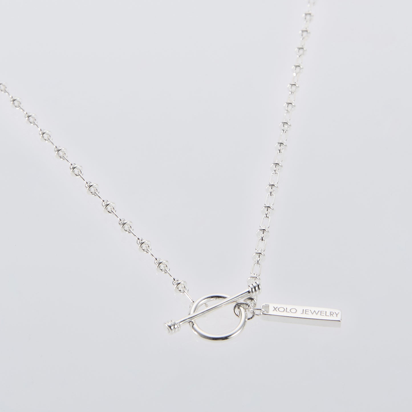 OVAL SOLID LINK NECKLACE -2MM- / SILVER