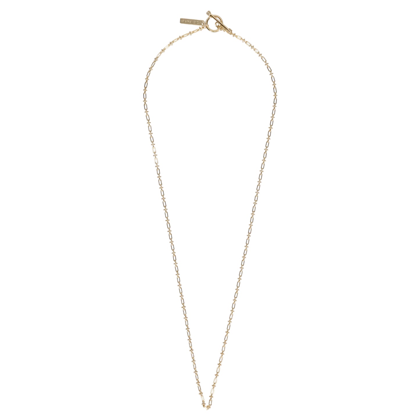 OVAL SOLID LINK NECKLACE -2MM- -GOLD- / GOLD