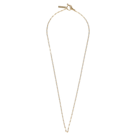OVAL SOLID LINK NECKLACE -2MM- -GOLD- / GOLD