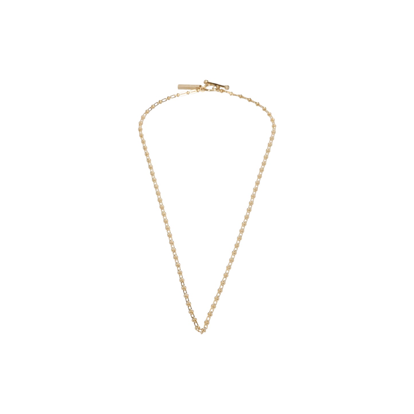 OVAL SOLID LINK NECKLACE -2MM- -GOLD- / GOLD