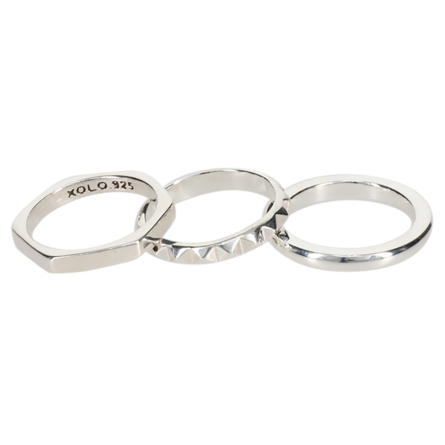 TRIPLE WITH SPIKE RING / SILVER