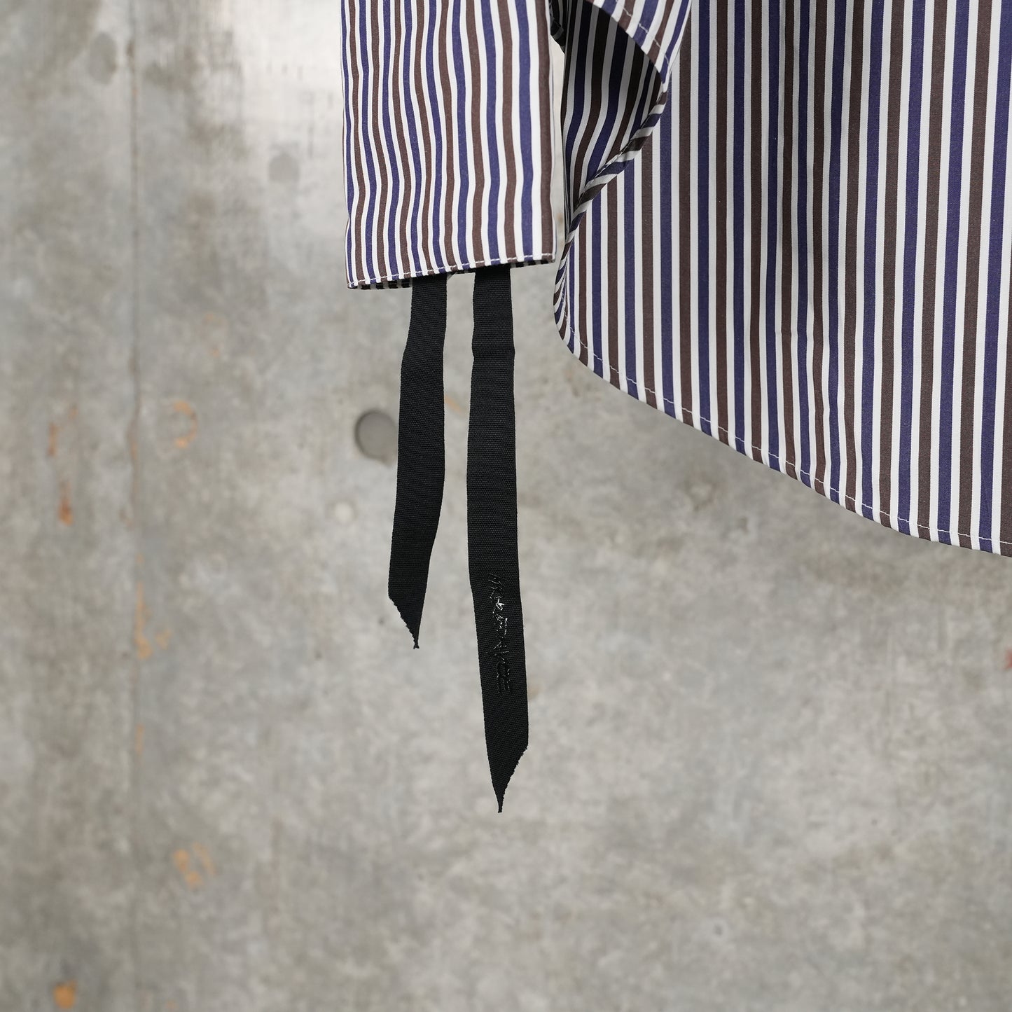 OVERSIZED SHIRT PATCH POCKETS / BROWN/WHITE/NAVY