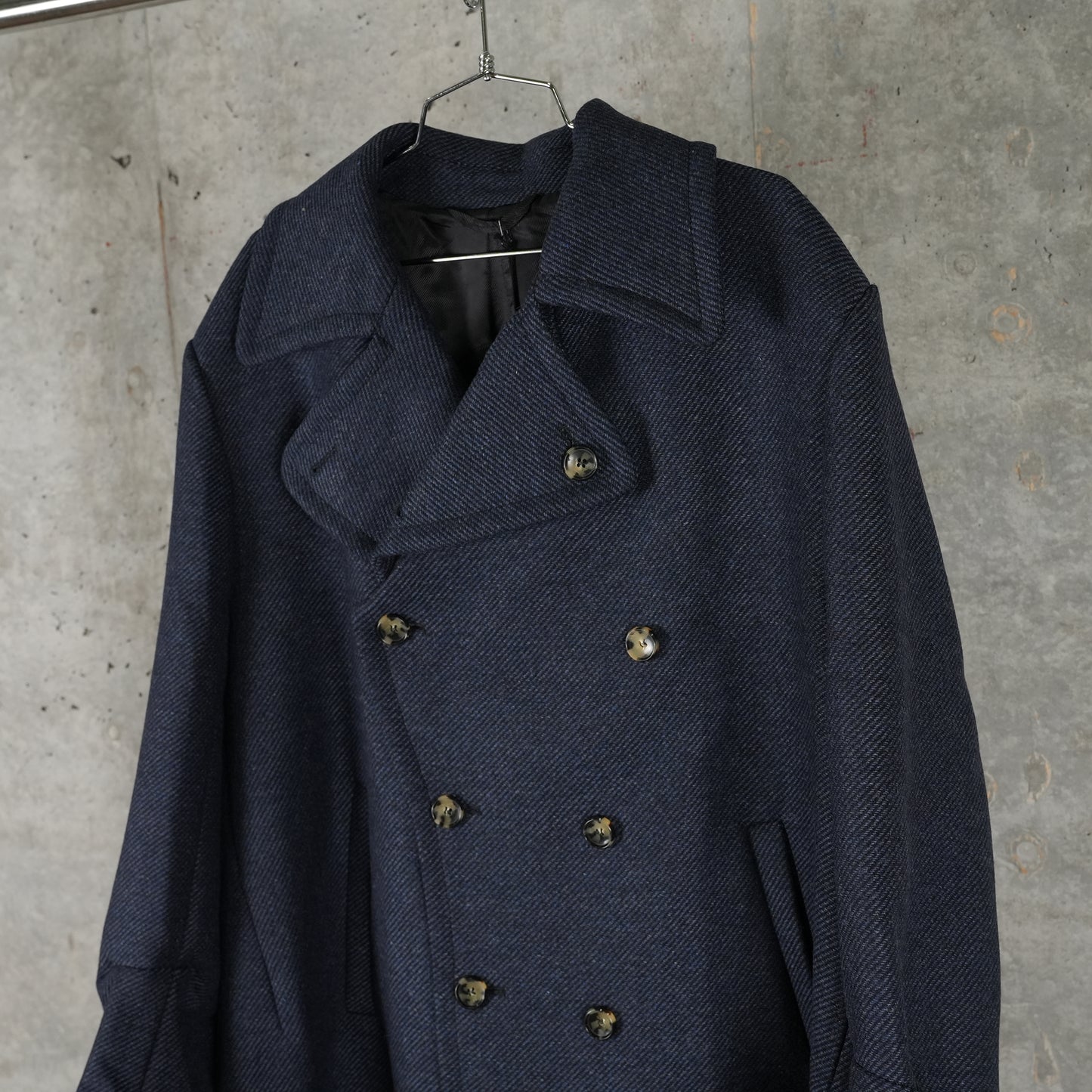 A-LINE CABAN COAT / DARK NAVY/BLACK