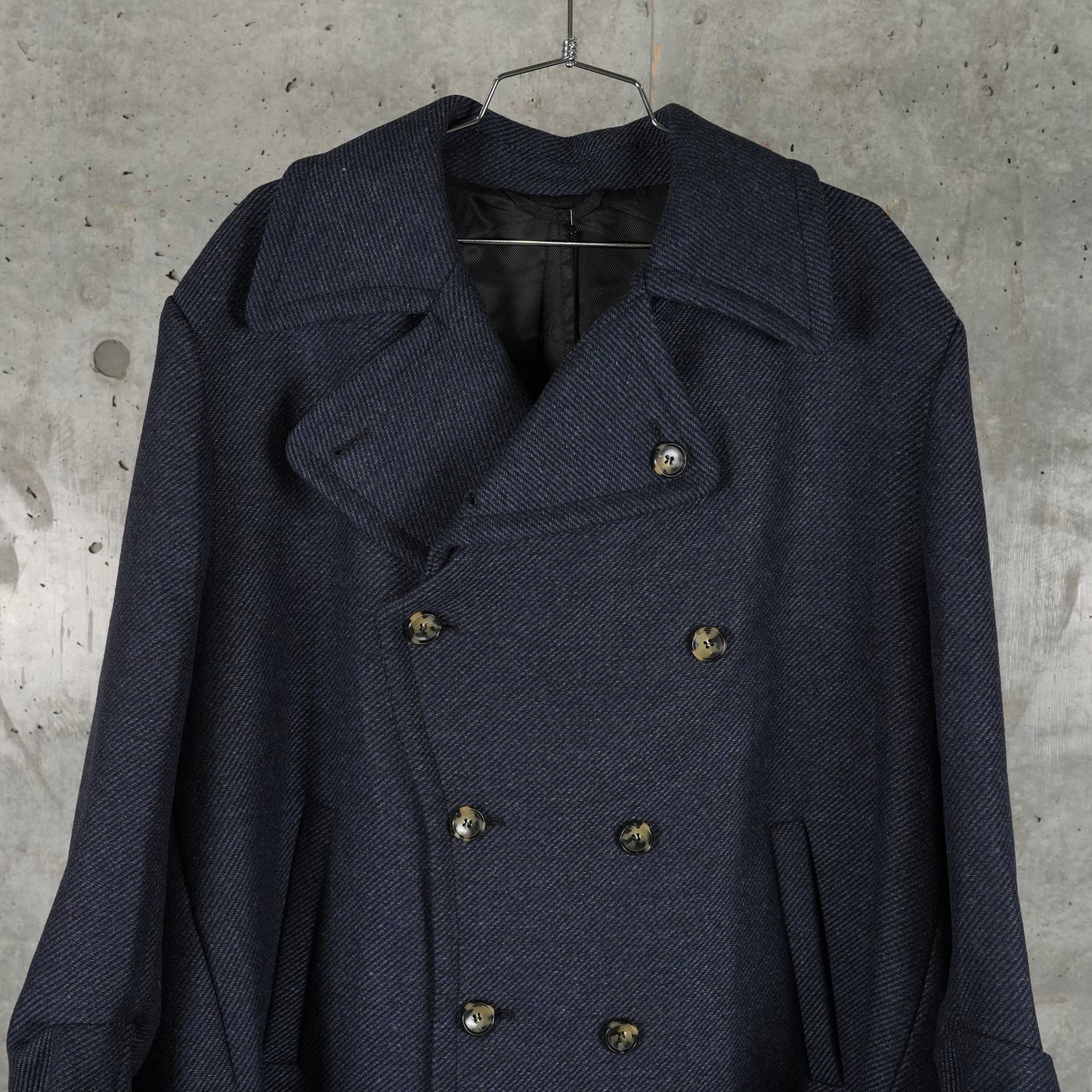 A-LINE CABAN COAT / DARK NAVY/BLACK