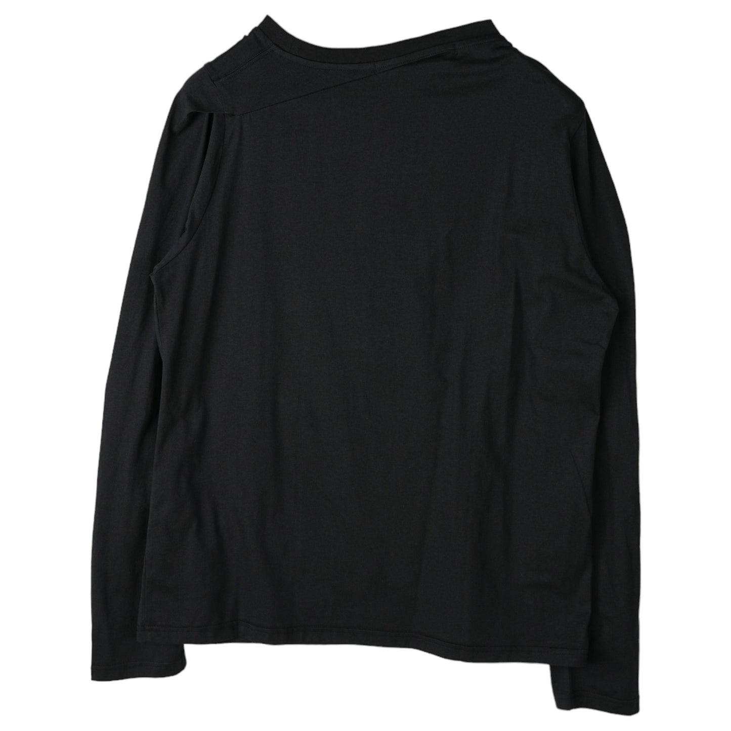 TEA SHIRT 1 - REWORKED LONG SLEEVE T-SHIRT / BLACK