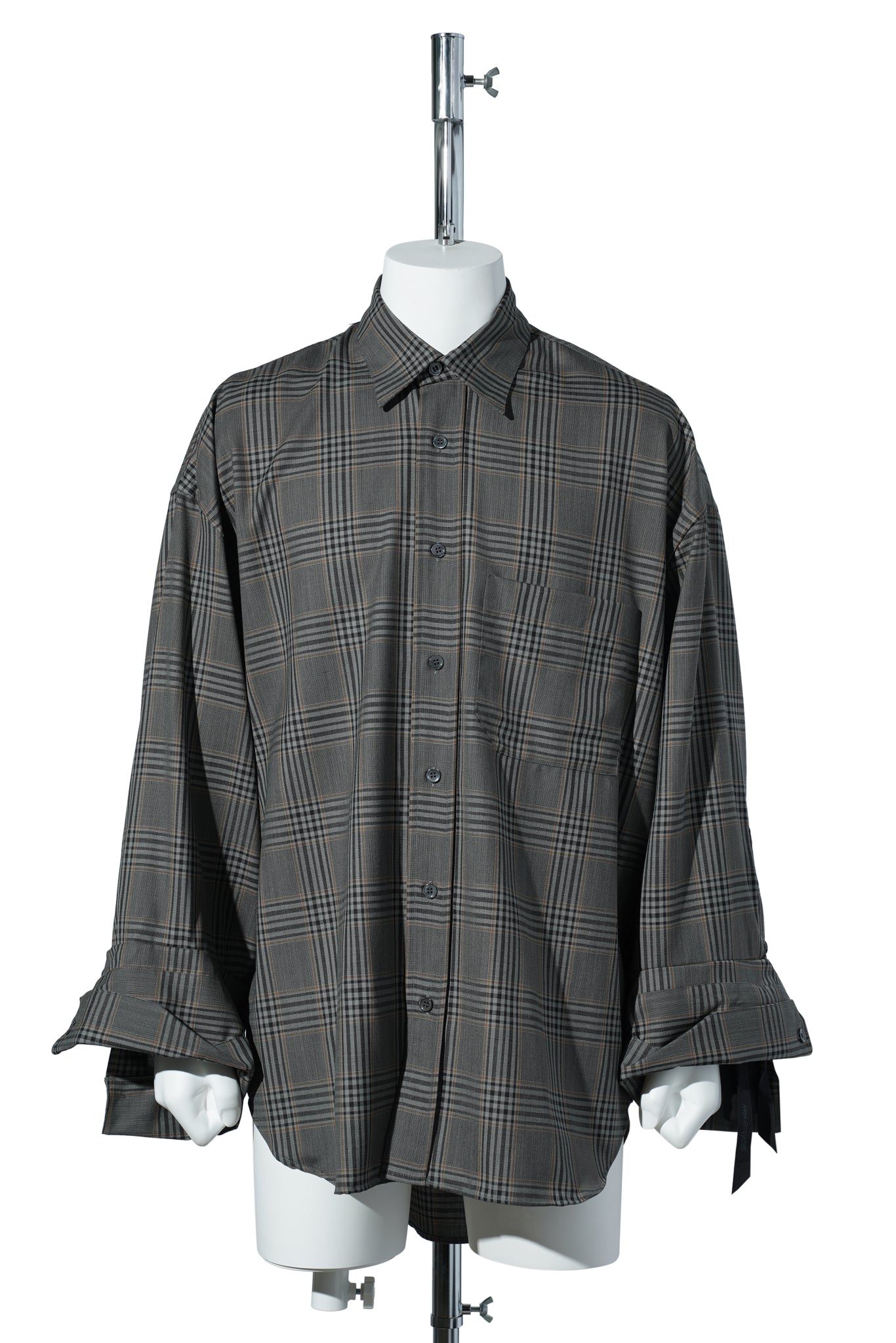 M.Y. SHIRT 1 / BLACK/GREY/CUMIN