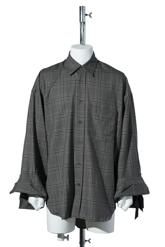 M.Y. SHIRT 1 / BLACK/GREY/CUMIN