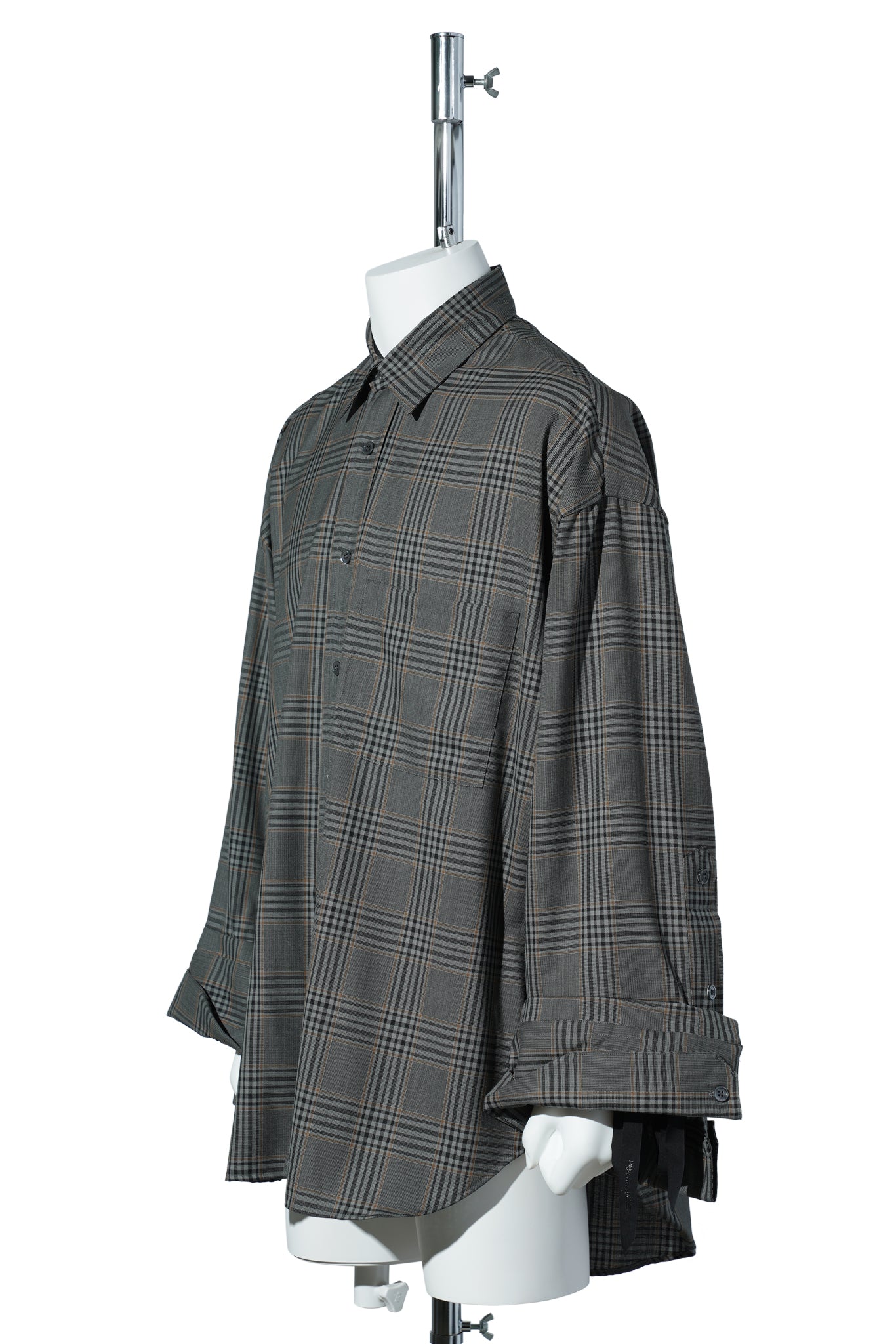 M.Y. SHIRT 1 / BLACK/GREY/CUMIN