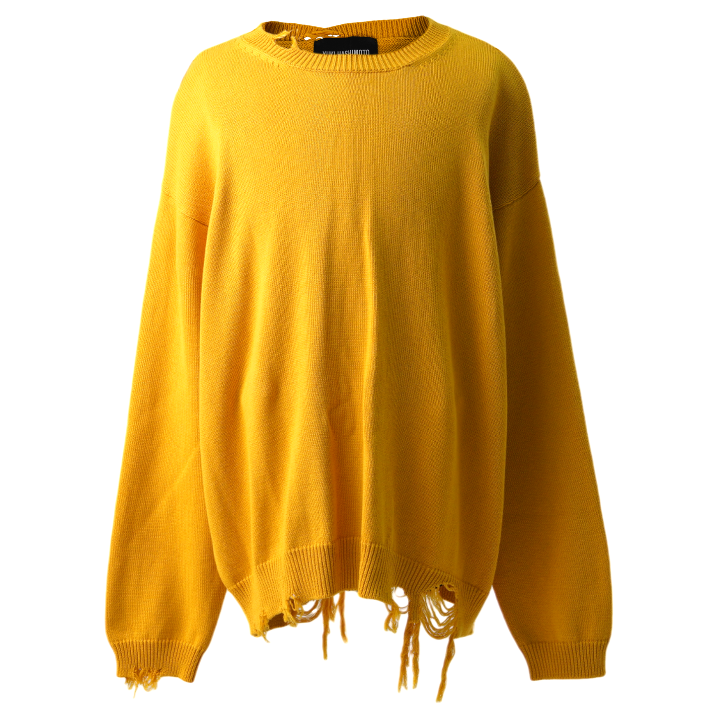 DISTRESSED JUMPER / YELLOW