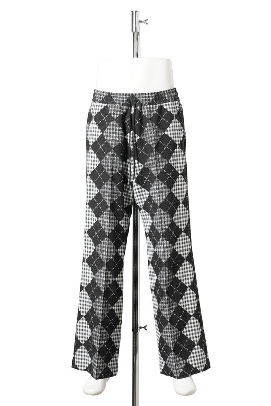 PRINT JOGGER PANT / BLACK ARGYLE