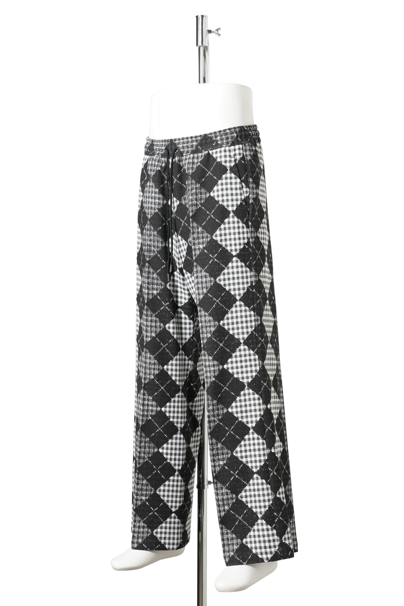 PRINT JOGGER PANT / BLACK ARGYLE